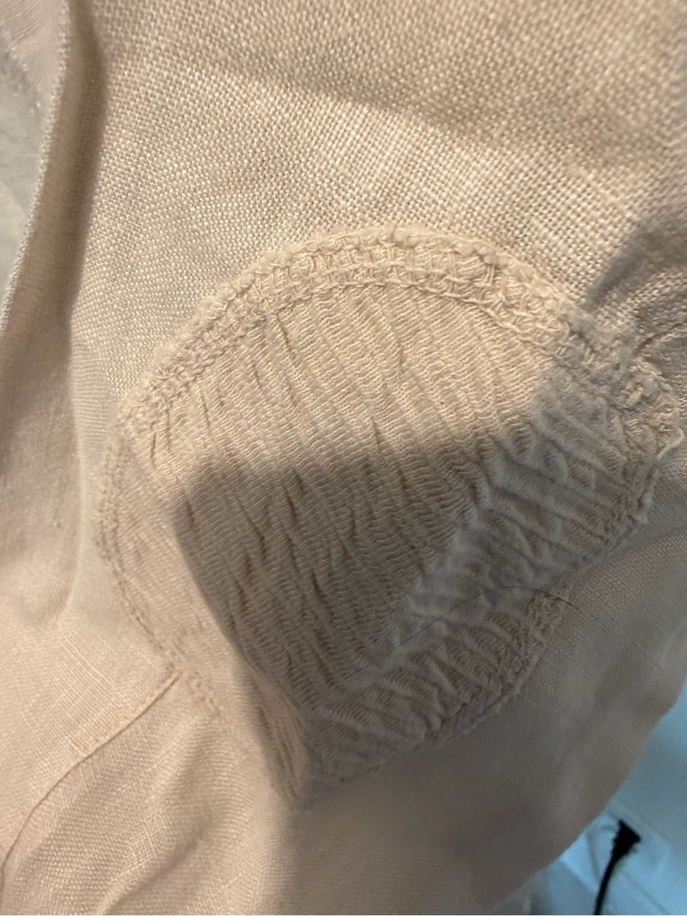 Splendid Iris Cream Frayed Open-Front Linen-Blend Jacket - Picture 3 of 6